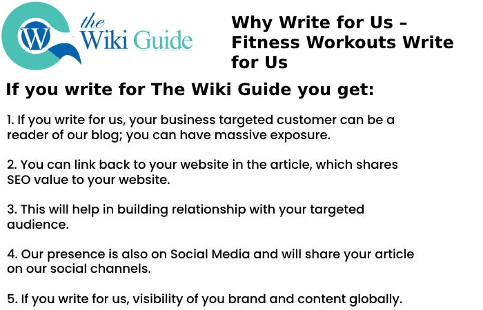 Why Write for Us – Fitness Workouts Write for Us
